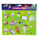 stickervel ruimte 22-delig groen