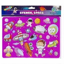 stickervel ruimte 22-delig paars