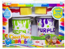 stoepkrijtverf junior 12 cm paars/groen 2-delig