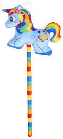 stokeenhoorn mini meisjes 25 cm pluche blauw