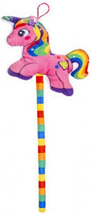 stokeenhoorn mini meisjes 25 cm pluche roze