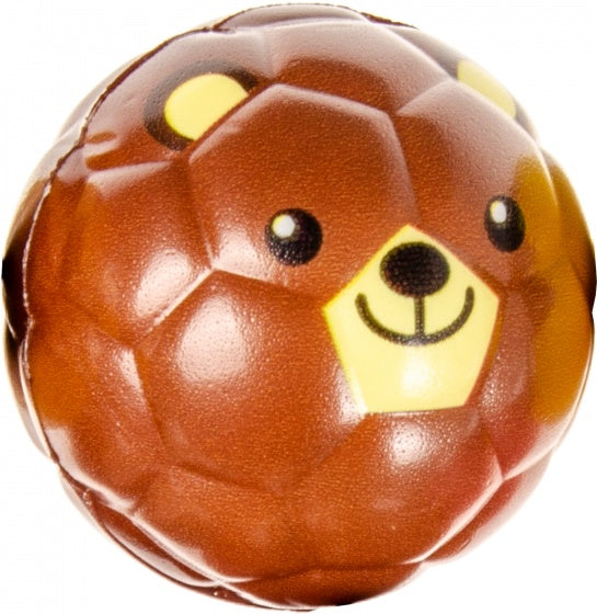 stressbal beer 6,5 cm bruin