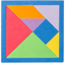 vormenpuzzel Tangram foam 15,5 cm blauw 9-delig
