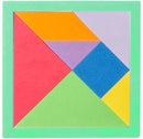 vormenpuzzel Tangram junior foam 15,5 cm groen 9-delig