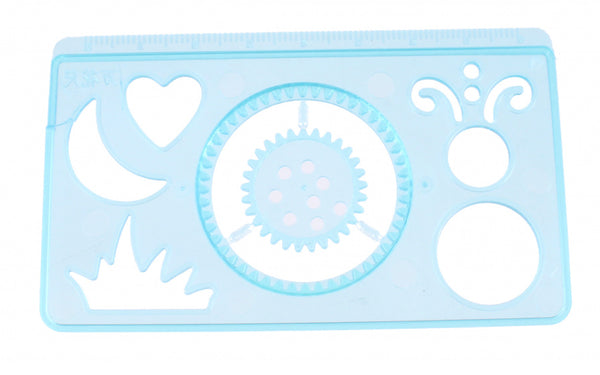 tekensjabloon junior 9 cm blauw
