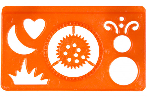 tekensjabloon junior 9 cm oranje