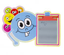 tekenbord met pen emoticons blauw