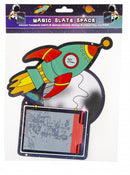 tekenbord met pen raket