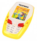 telefoon met spel junior 11 x 6 cm geel