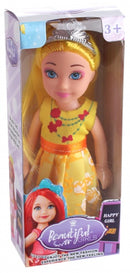 tienerpop Beautiful Girl 16 cm geel