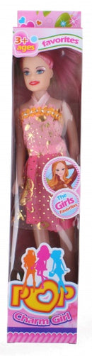 tienerpop Charm Girl roze 25 cm