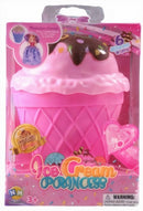 tienerpop cupcake meisjes 13 x 9 cm roze/rondjes