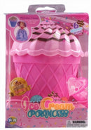 tienerpop cupcake meisjes 13 x 9 cm roze/spiraal
