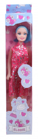 tienerpop Elodie meisjes 25 cm blauw/roze