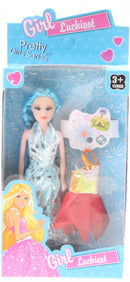 tienerpop Luckiest meisjes 11 cm blauw 3-delig