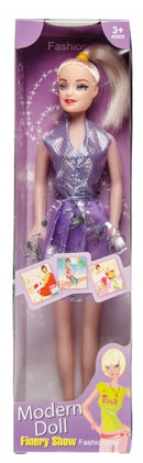 tienerpop Modern Doll paars 30 cm