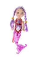 tienerpop zeemeermin meisjes 14 cm paars