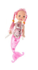 tienerpop zeemeermin meisjes 14 cm roze