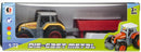 tractor Farmer Car aanhanger 1:72 diecast geel