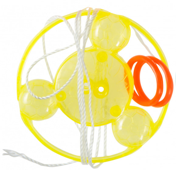 trekschijfje junior 5,5 cm nylon geel 5-delig