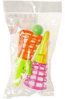 vangbekerspel PP 13 cm geel/groen/roze/oranje 4-delig