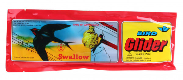 werpvliegtuig Swallow 26 cm piepschuim zwart