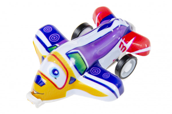 vliegtuigje jongens 5,5 cm pull-back