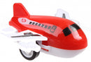 vliegtuig B-757 jongens 5 cm pull-back rood/wit