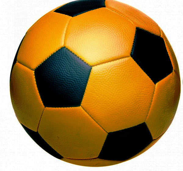 voetbal junior 22 cm goud