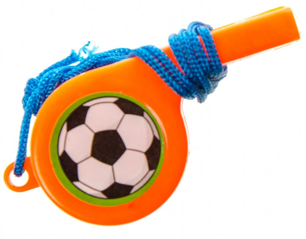 voetbalfluit met koord oranje 4 cm