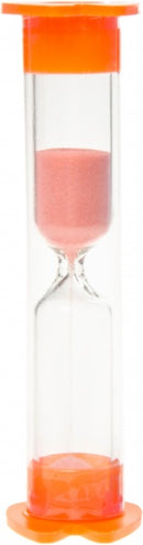 zandloper 3 minuten 9 x 2,5 cm oranje