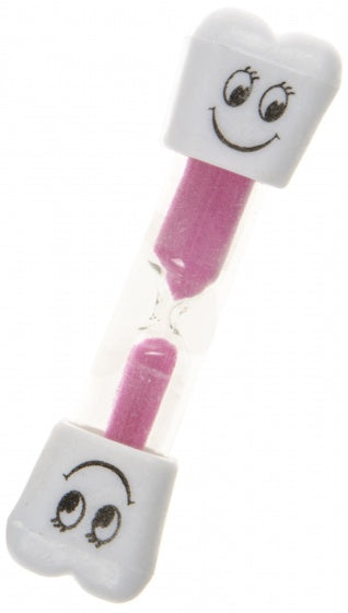 Zandloper smiley roze drie minuten 9,5 cm