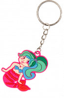 sleutelhanger zeemeermin meisjes 6 cm roze