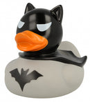 badeend Dark Duck junior 8,5 cm rubber grijs/zwart