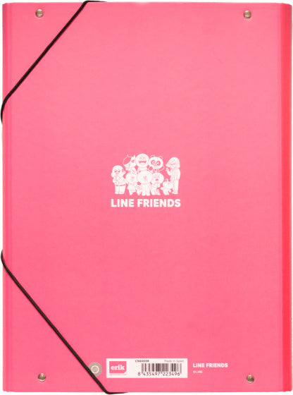 elasto-/foldermap A4 34 x 24 cm karton roze/wit
