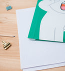 elasto-/foldermap A4 34 x 24,5 cm karton groen/wit