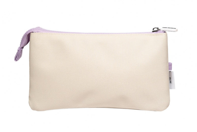 etui Line Friends 21,5 x 12 cm polyester crème/paars