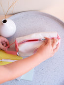 etui Line Friends 21 x 7 cm polyester crème/roze