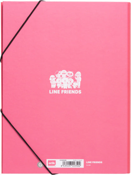 elastomap meisjes A4 34 x 24 cm karton roze/wit