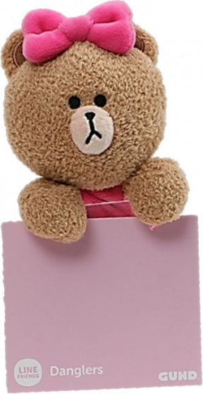 knuffelbeer Choco hangend 12 x 17 cm pluche roze