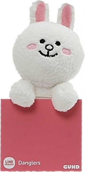 knuffelkonijn Cony hangend 12 x 17 cm pluche wit