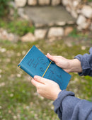 notitieboek A5 19,5 x 12 cm imitatieleer blauw