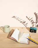 notitieboek A5 19,5 x 12 cm imitatieleer blauw