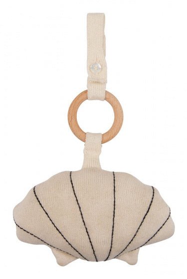 babygymspeeltjes Schelp junior katoen beige 3-delig