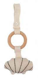 babygymspeeltjes Schelp junior katoen beige 3-delig