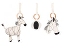 babygymspeeltjes Zebra junior katoen wit  3-delig