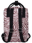 rugzak Zebra junior 29 x 20 cm polyester bruin
