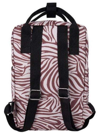 rugzak Zebra junior 29 x 20 cm polyester bruin