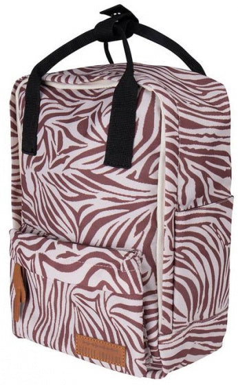 rugzak Zebra junior 29 x 20 cm polyester bruin