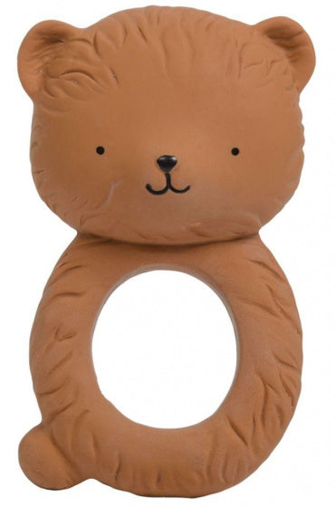 bijtring Beer junior 10 cm rubber bruin